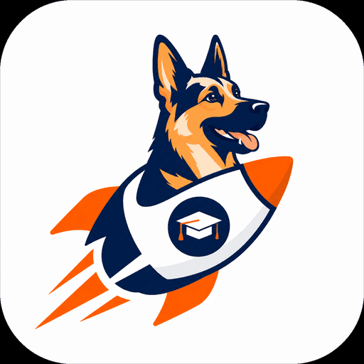 Campus Marketplace rocket dog mascot